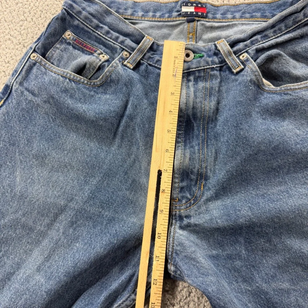 Vintage Tommy Hilfiger Jeans Mens 32x30 Blue Denim Wide Leg Baggy 90s Y2K THJ